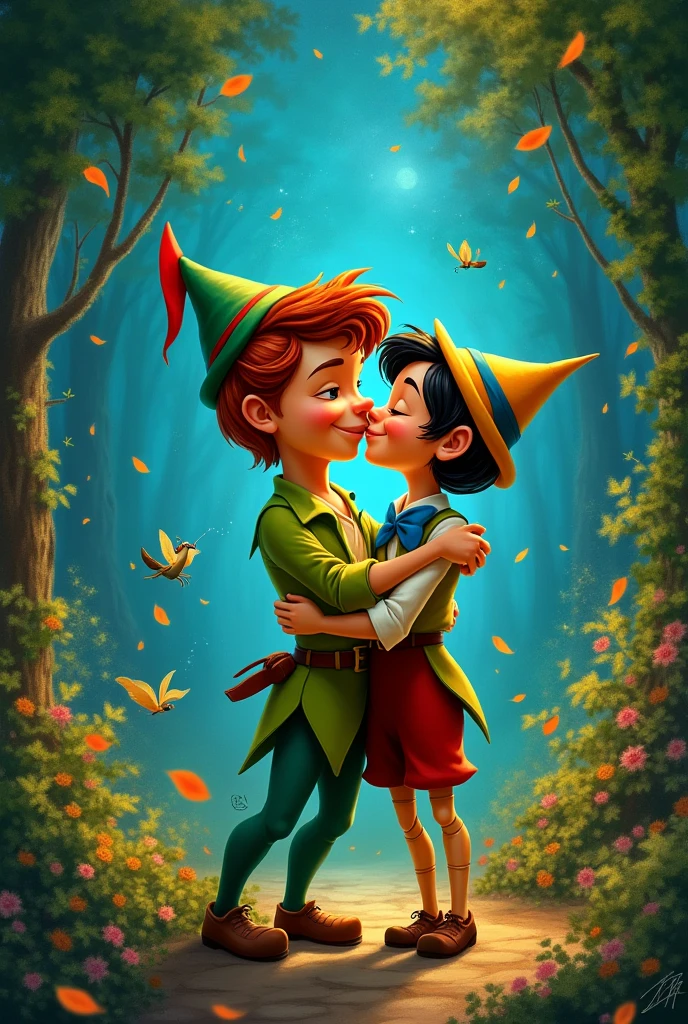 Peter Pan,Pinocchio,kiss