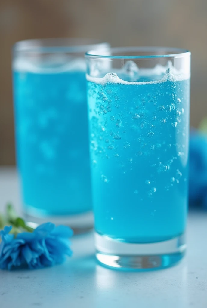blue drink glasses