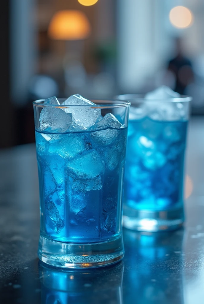blue drink glasses