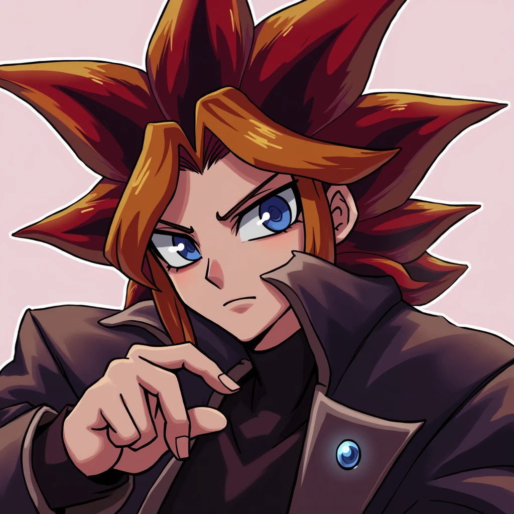 yami yugi,male,3D,Red rose,