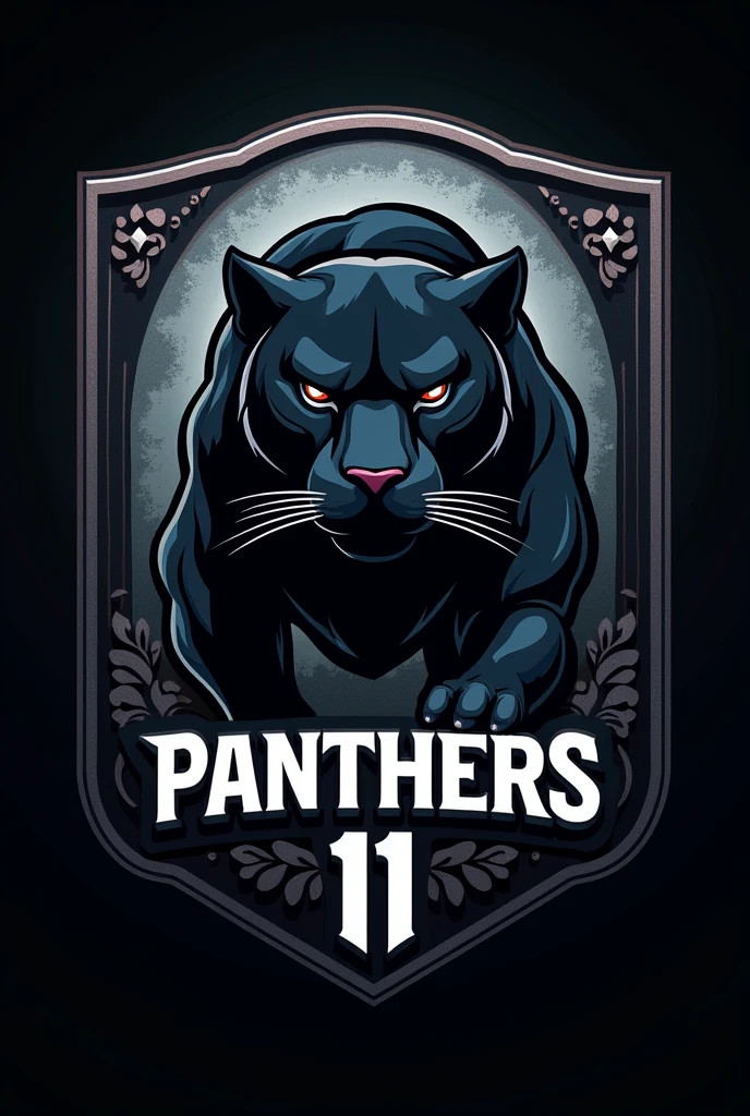 A team logo naming the team PANTHERS 11 in make it fully realistic so that it looks good enough