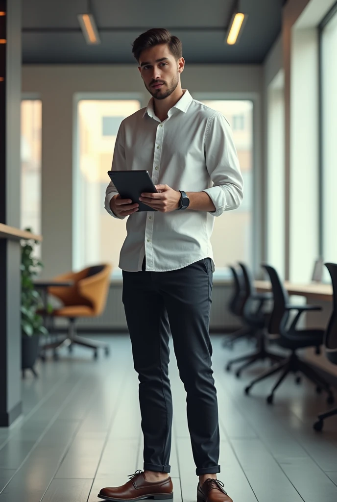 Young man in tech clothing