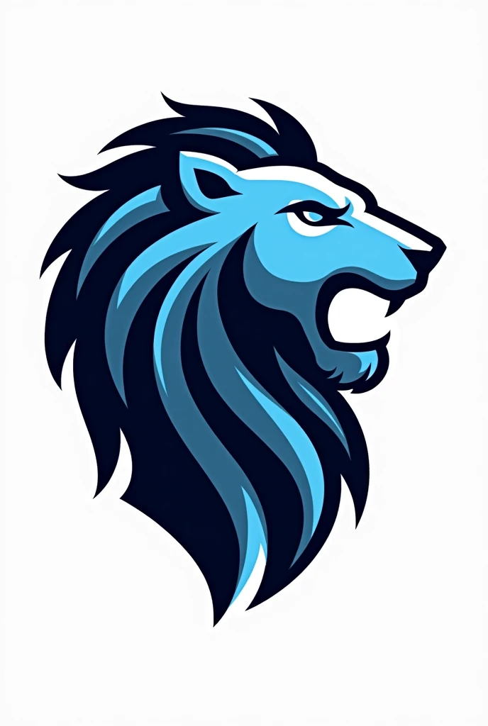 create a logo for a football team with the name Lisboa FC, with transparent background with blue and black colors