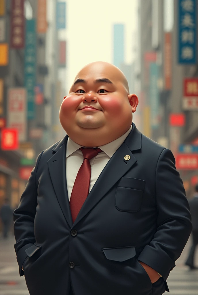 Chubby, bald, -faced、A 35-year-old Japanese businessman based in Shanghai who claims to have been popular in the past。Name is「Brushing」