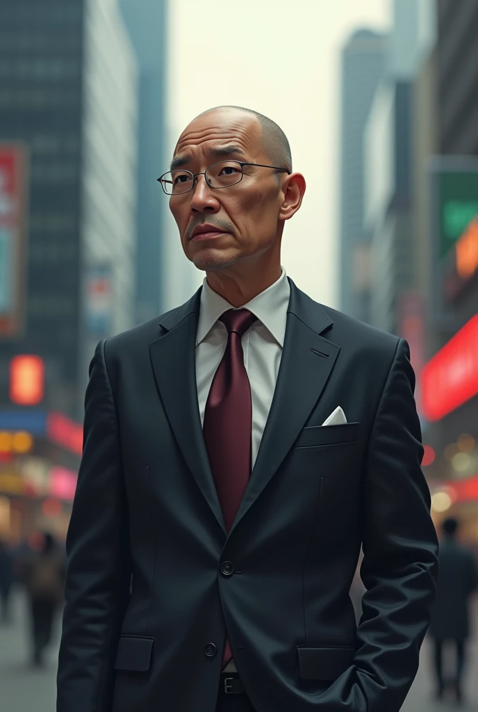 Bald and baby faced、A 35-year-old Japanese businessman based in Shanghai who claims to have been popular in the past。Name is「Brushing」