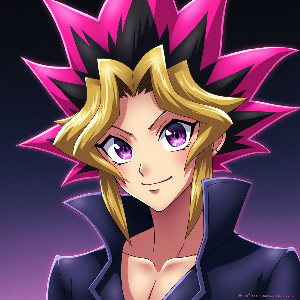 yami yugi,male,3D,smile