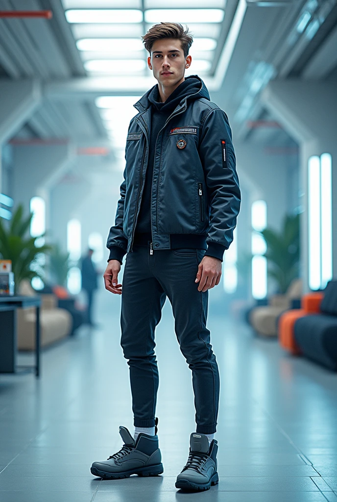 Young man in tech clothing