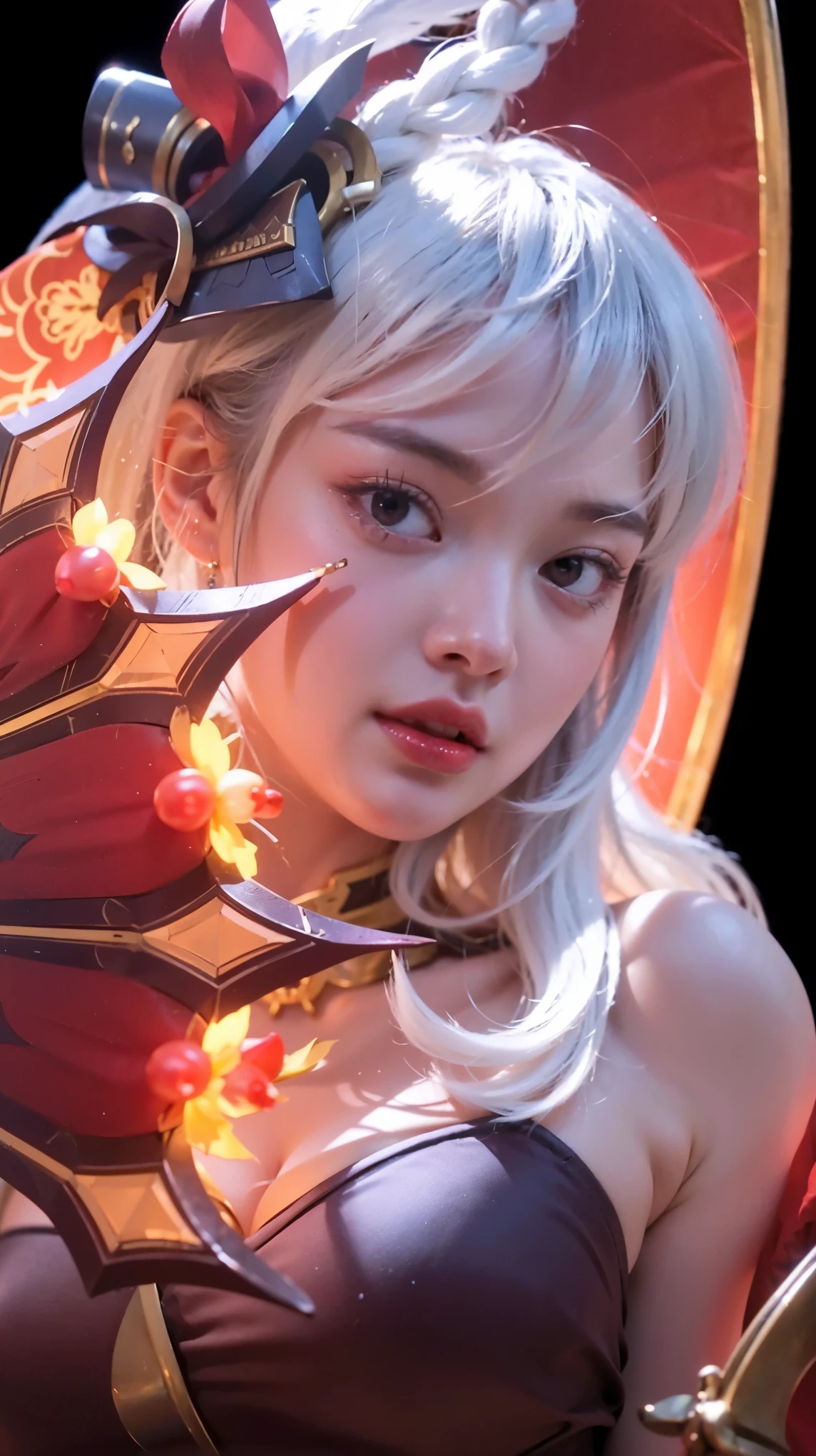 a close up of a girl , detailed strands of hair , big booobs ,  shadowbringers cinematic, 4 k detail fantasy, a beautiful fantasy empress, game cg, xianxia fantasy, xianxia hero, 2. 5 d cgi anime fantasy artwork, cinematic goddess close shot, ruan jia and artgerm, wow 4 k detail fantasy, hyper-detailed fantasy character, high definition, hyper- detailed,perfect, fantastic, detailed facial and body skin texture, detailed vagina (pussy), detailed eyes . ultra realistic, ultra detailed 