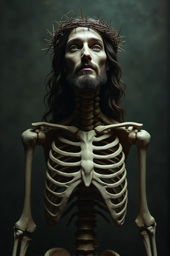 Put Jesus head on skeleton body