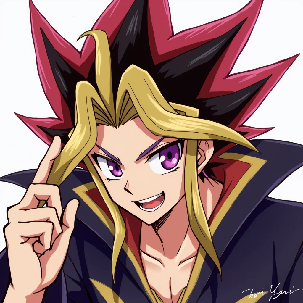 yami yugi,male,3D,smile,blushing,