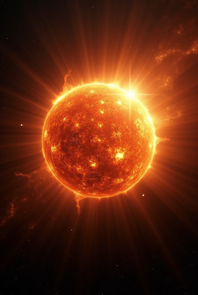 A beautiful star in realistic space