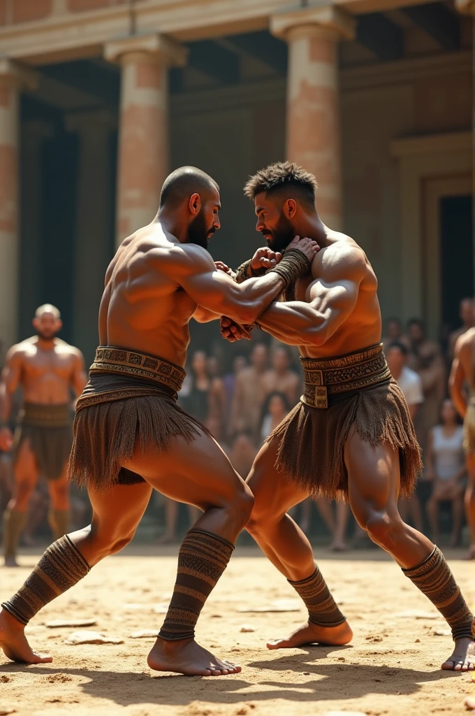 Generate 4k image of ancient greek mma,