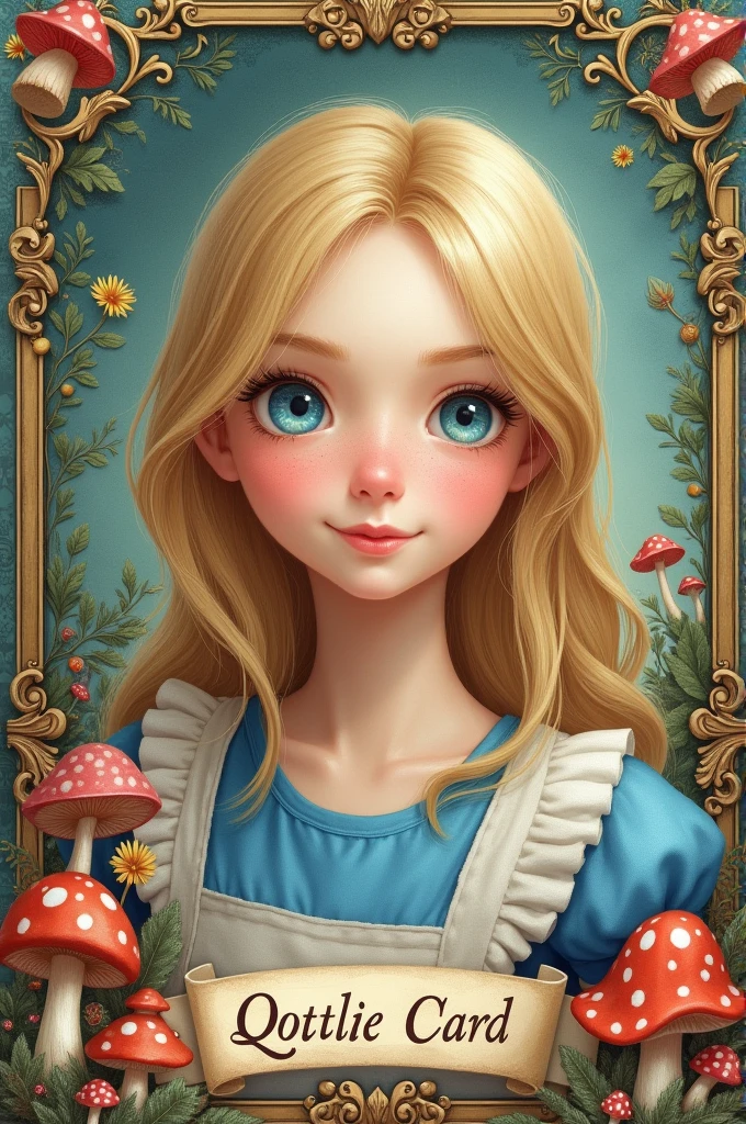 Alice in Wonderland themed I'd card