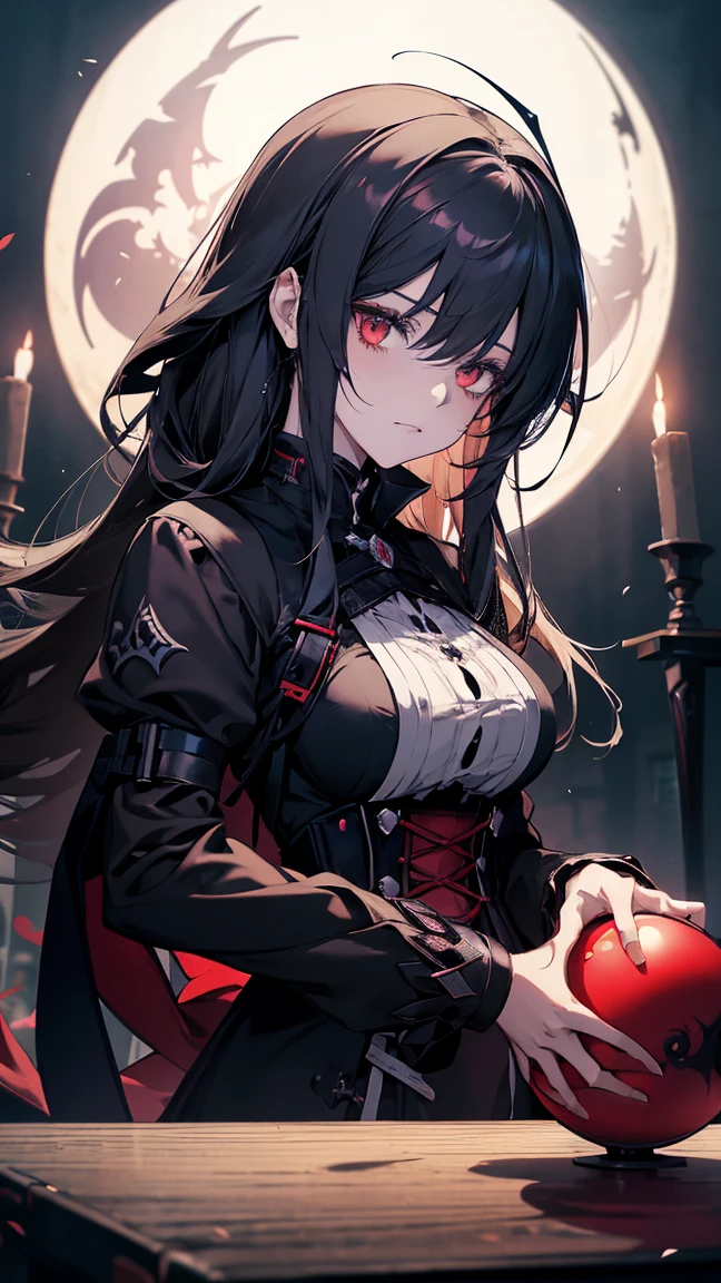Anime girl holding a sword and a red ball in her hands, Nightcore, Gap Moe Yandere Grimdark, From Arknights, Gothic Maiden Anime Girl, Female Vampire Knight, 2b, 2b ..., Devil Anime Girl, Fate-like anime style/Stay Night, From Girls Frontline, portrait Gap Moe Yandere Grimdark, marisa kirisame, Girls Frontline Style
