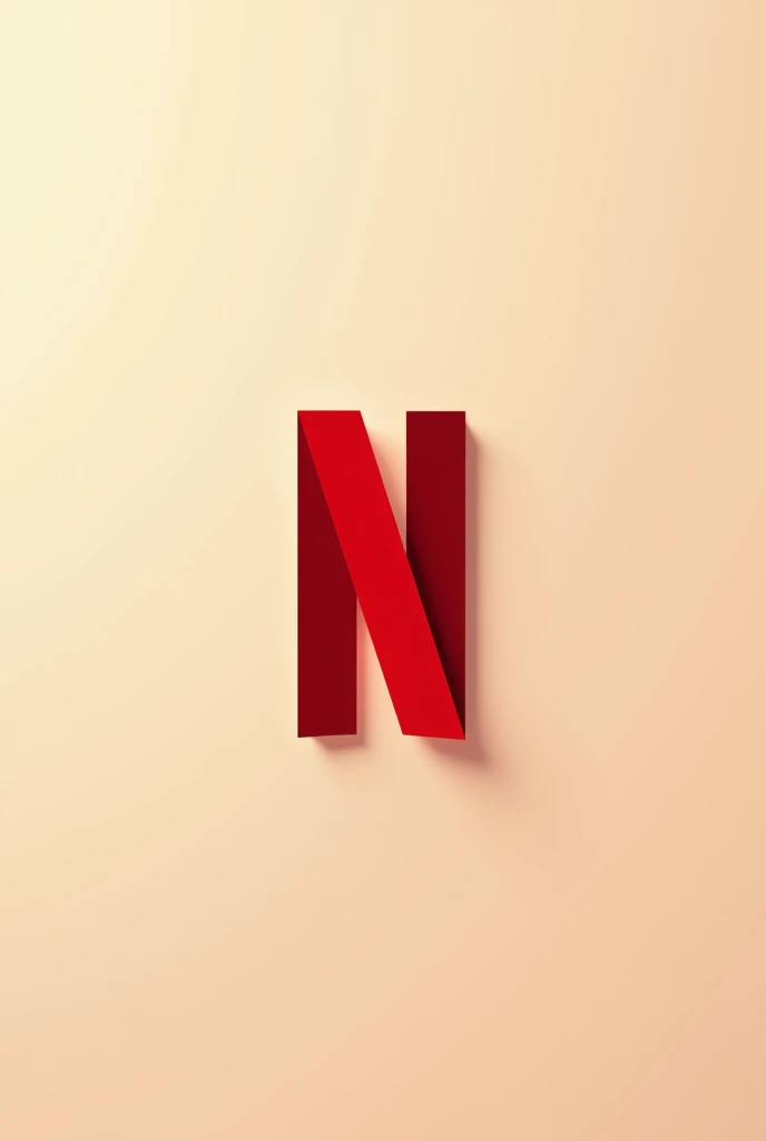 Create me the Netflix logo with a light beige background