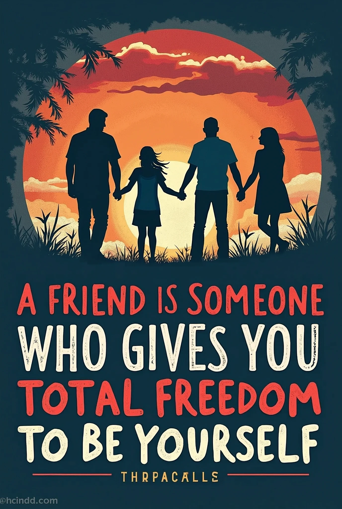 GENERATE A NICE T-SHIRT PRINT WITH THESE EXACT WORDS A friend is someone who gives you total freedom to be yourself