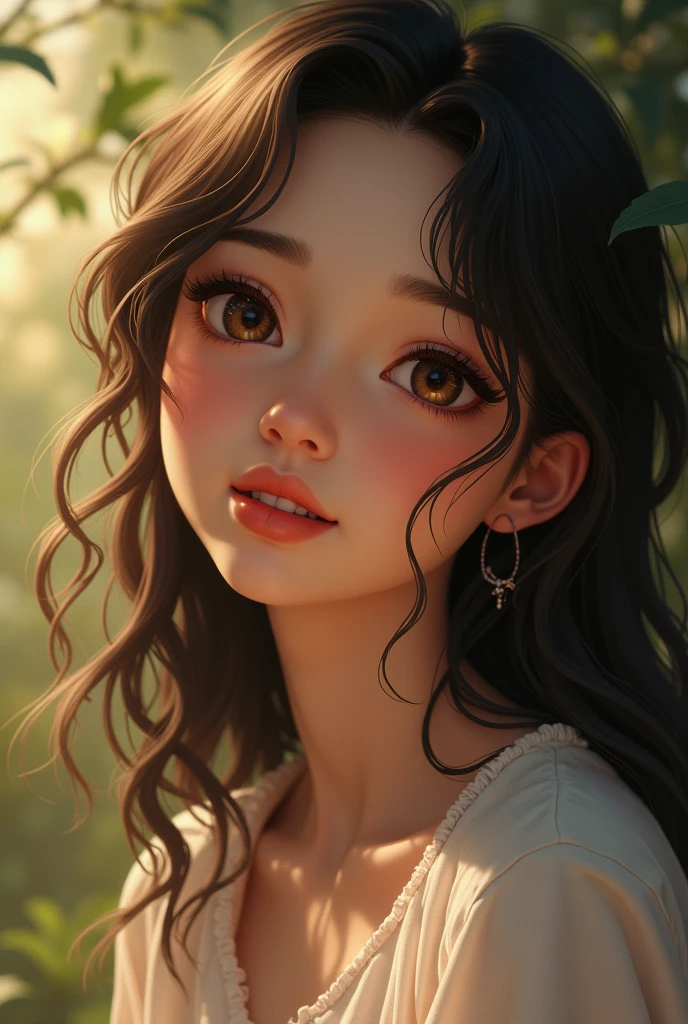 A girl saying I love you