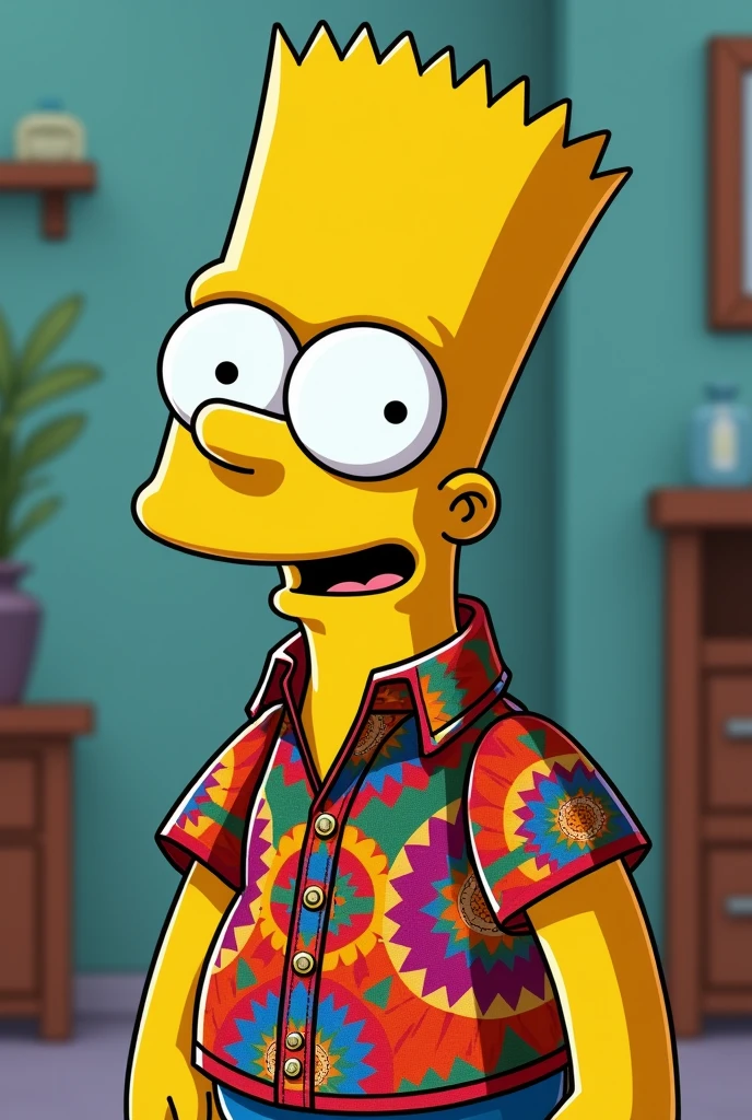 Bart Simpson wearing the Peru ADT shirt