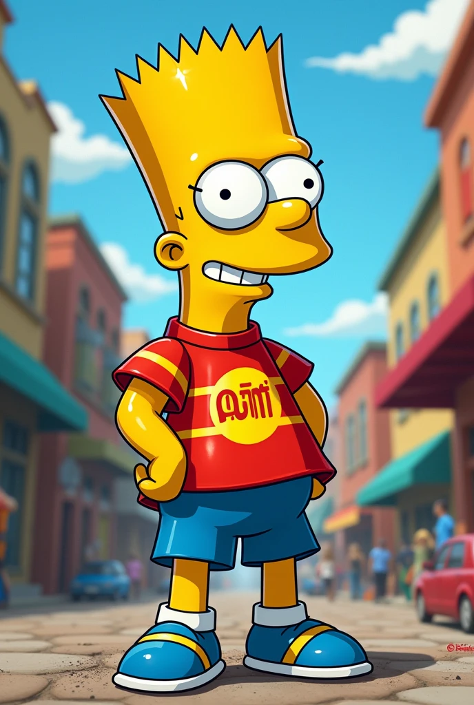 Bart Simpson wearing the Peru ADT shirt