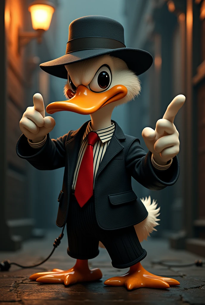 A one-eyed mafia duck michael jackson