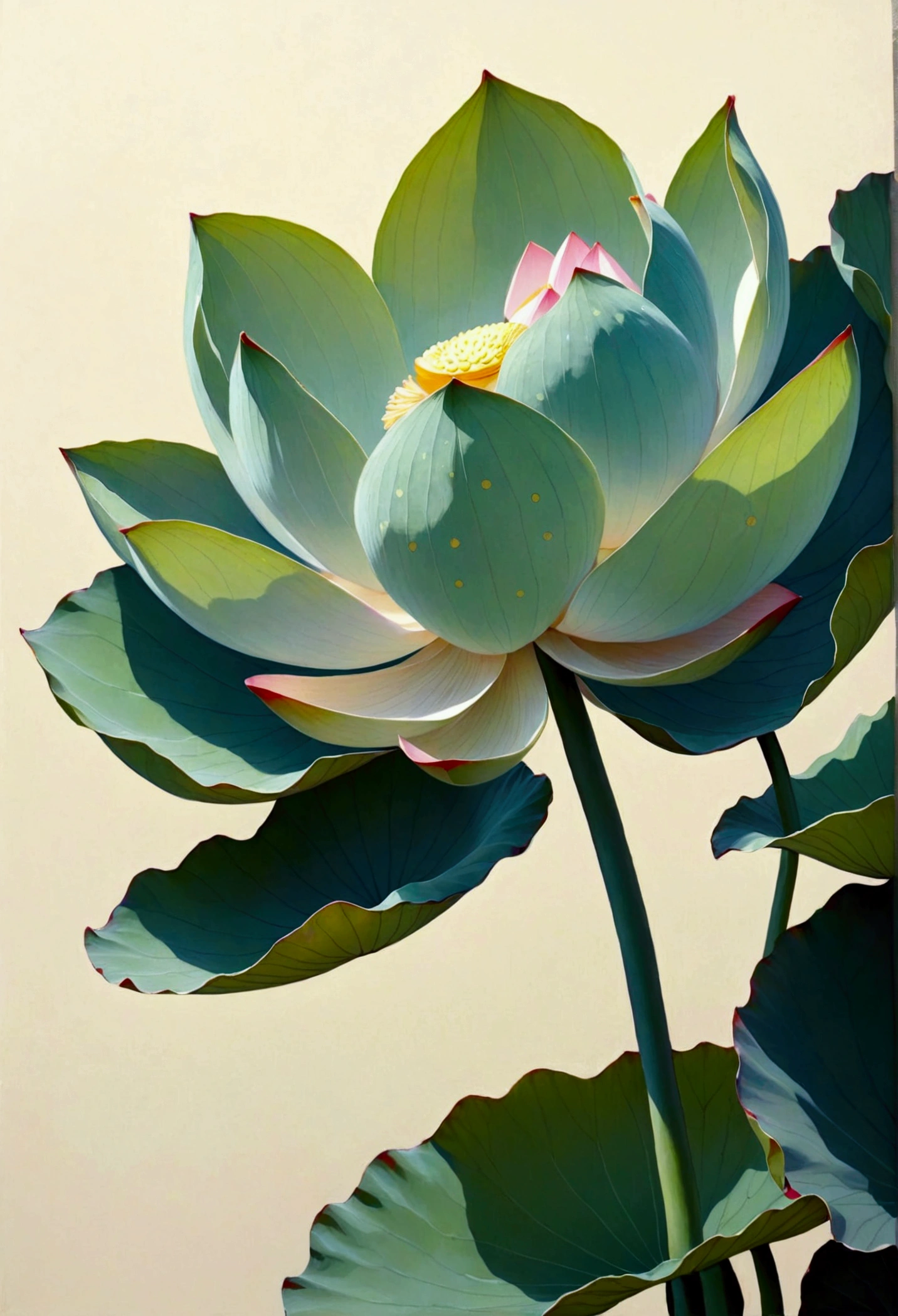Dot,Polka dot art,Oriental Aesthetics,Dot,Elegant and soft colors,Simple lotus leaf