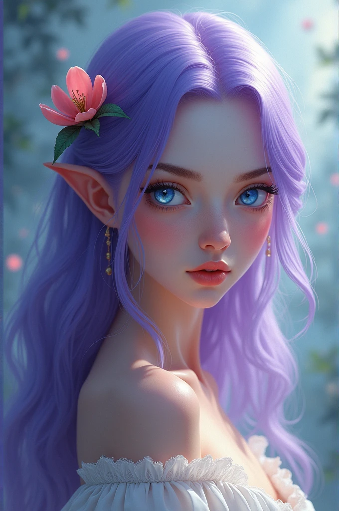 Slime girl purple beautiful
