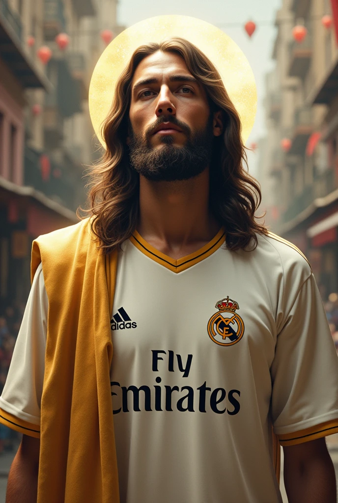 Jesus in a Madrid shirt