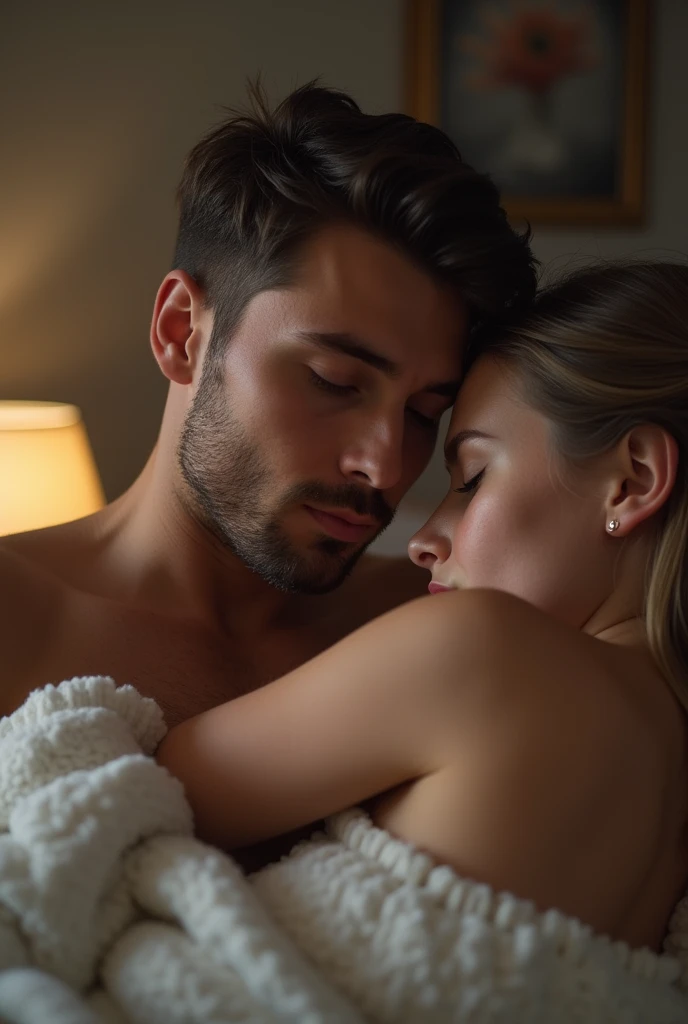 create a man masturbating his self while his sister is asleep