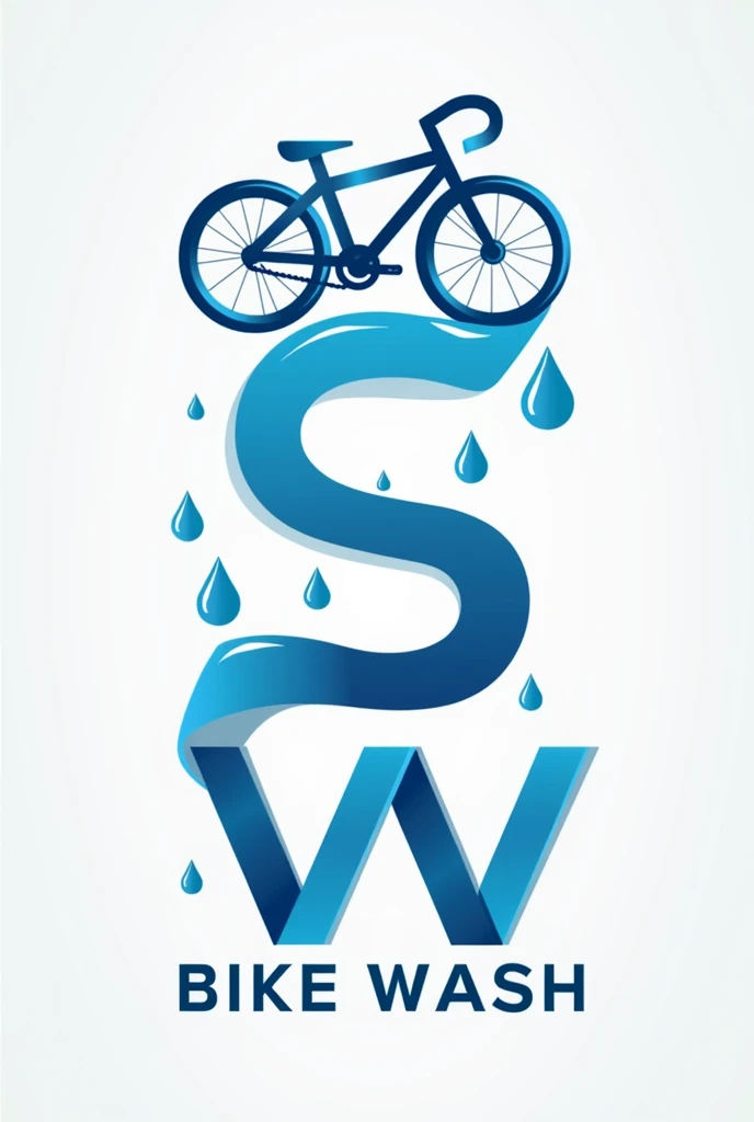 Give me 3 logo templates for a bike wash business with the initials B, W y C