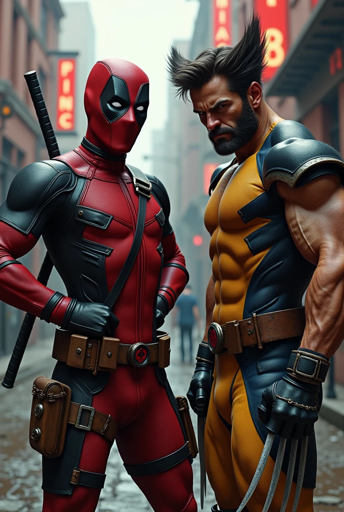 A REALISTIC FUNNY DEADPOOL AND WOLVERINE WALLPAPER