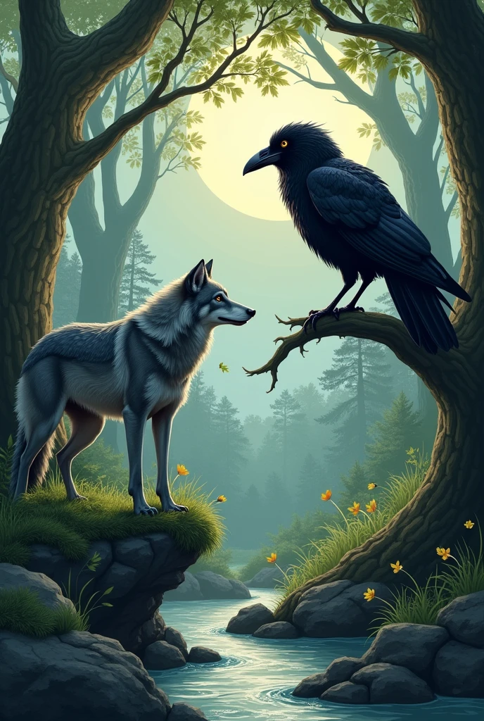 The Crow and the Wolf is a horizontal poster.