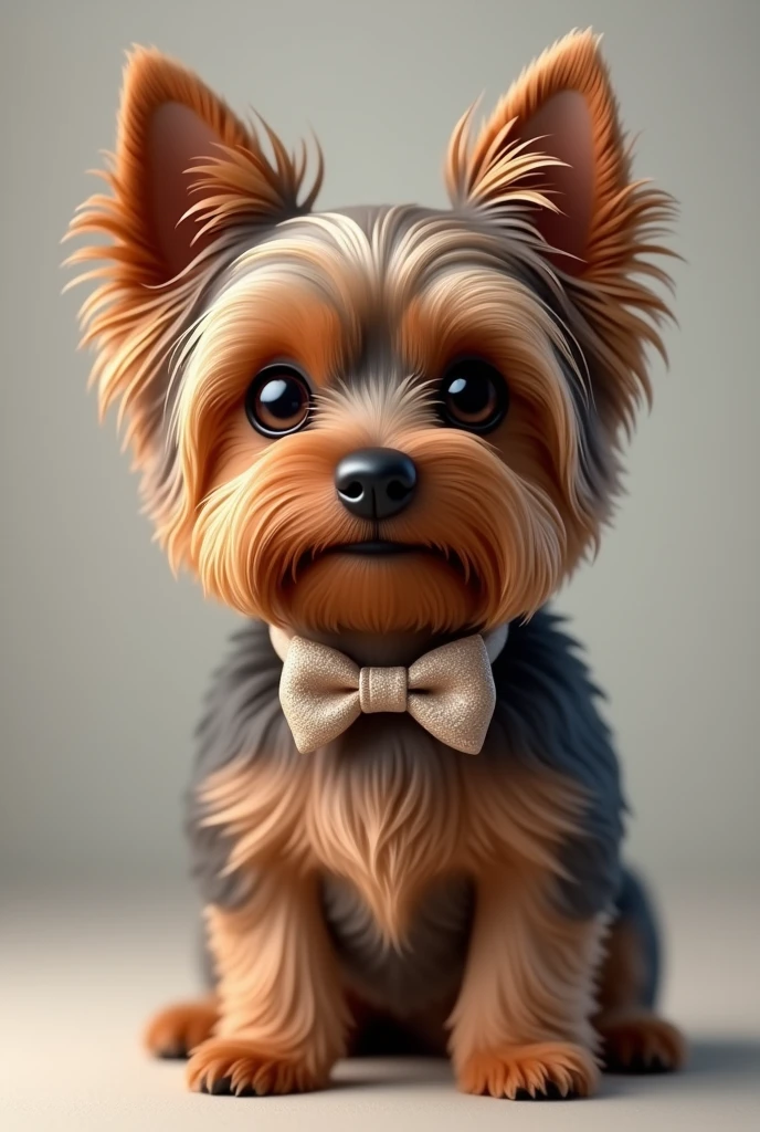 yorkshire dog com laço