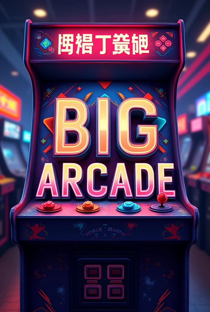 Big arcade written on an arcade machine logo