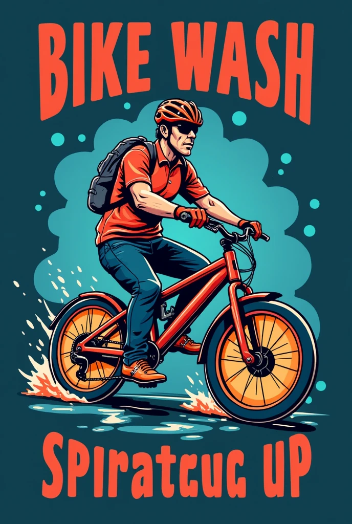 Give me 5 logo templates for a bike wash business