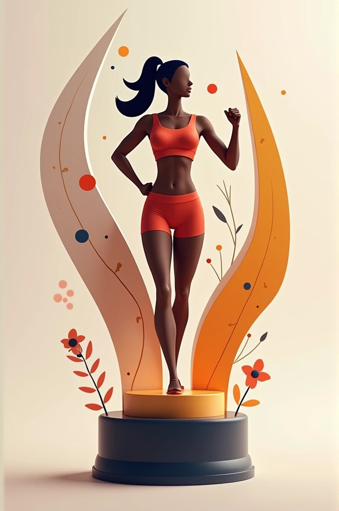 Trophy template for a race in favor of women