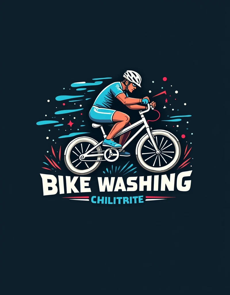 Give me 4 logo templates for a bike washing business 