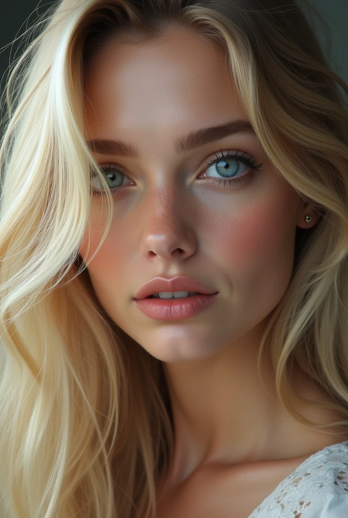 Blonde Woman, more realistic, photo realistic,