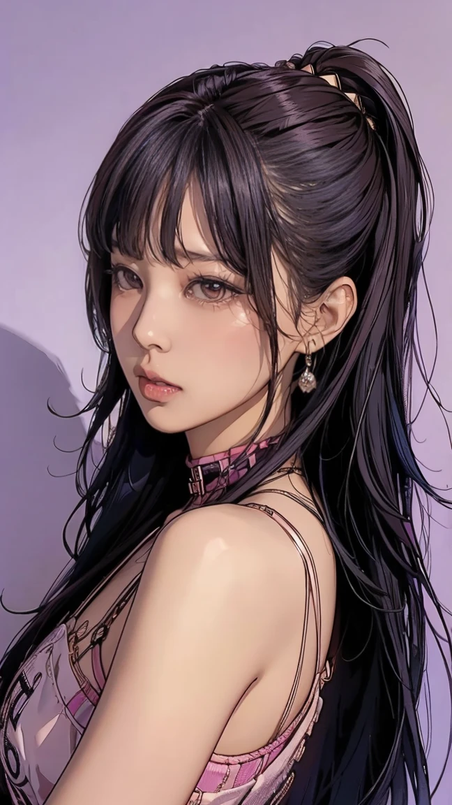 Jennie kim Hair Bangs Hard rock glam Rock