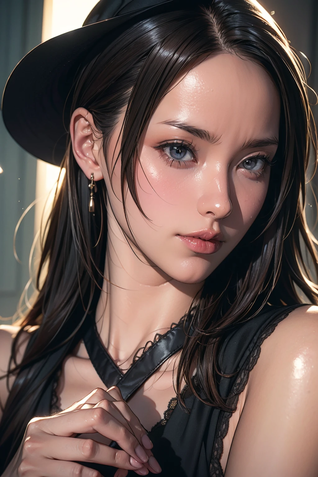 (gift:1.2), Realistic perfect face female portrait, Perfect hands,Gabe Newell, Close-up portrait oil painting, 19th century cowboys, Octane Rendering, Unreal Engine 5, 8k, Atmospheric (Lighting:1.3), Complex, detailed, art：Frederic Remington, By H.W. Hansen, by Charles Marion Russell, by William Herbert Dunton