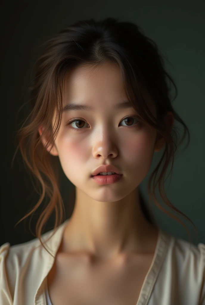 Browsing Caution, (8k, RAW Photos, Highest quality, masterpiece:1.2), High-deふinition RAW color photo, Professional photography, Cinematic Light, alone, (((young woman))), (Detailed Expression), (small ふace), (Skin with attention to detail:1.2), clavicle, cute