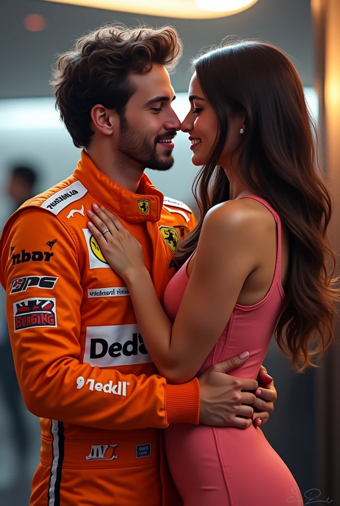lando norris with leah halton