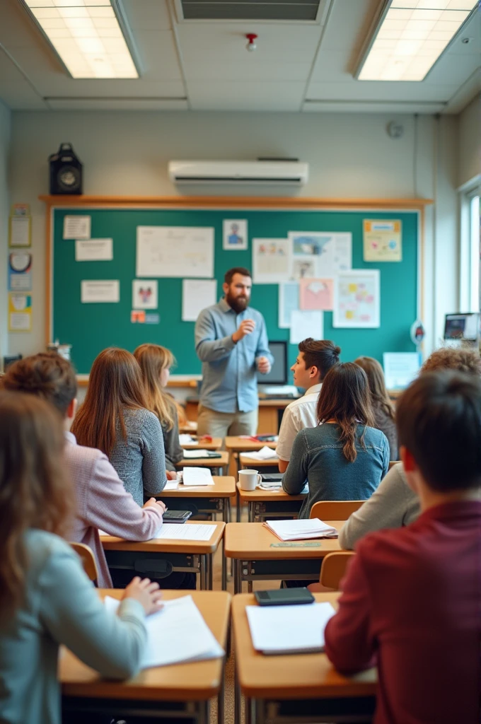 Create a virtual collage and find pictures that shows speech context inside the classroom. 