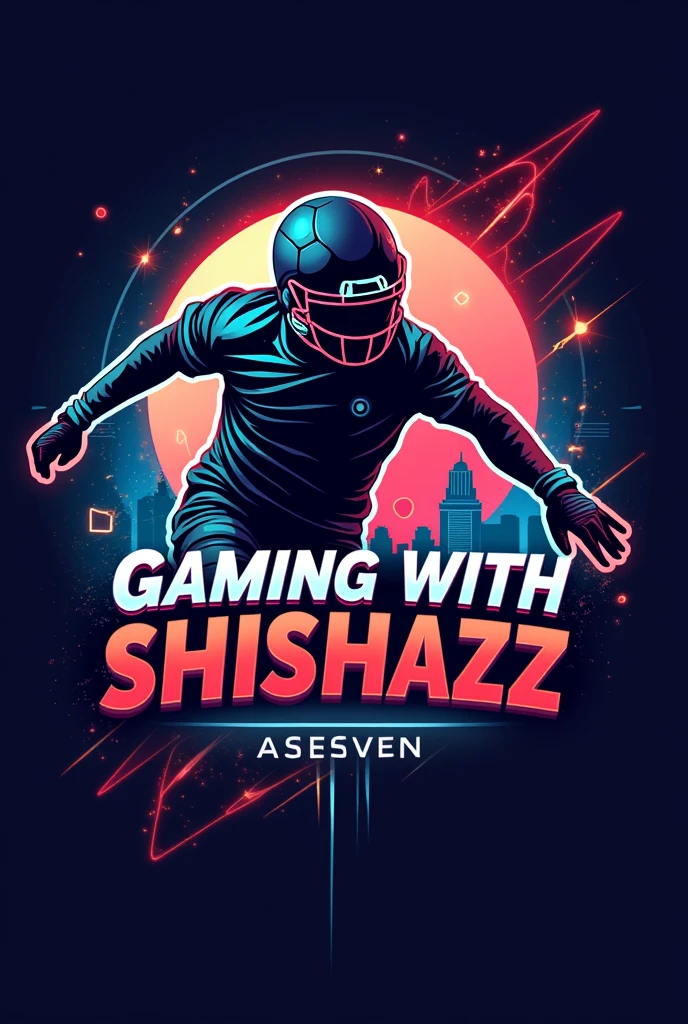 Custumize my gaming logo GAMING WITH SHISHAZZ with football, gaming, and use good fonts and make it wonderful and interesting