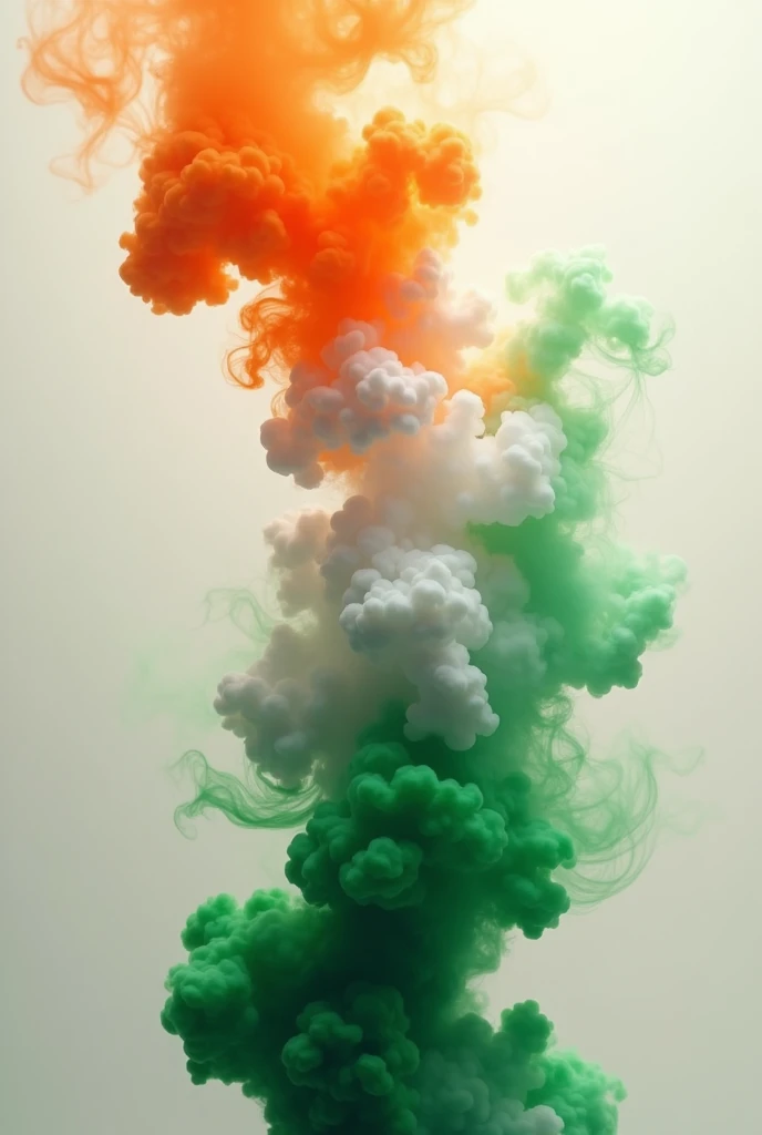 Indian flag colour smoke