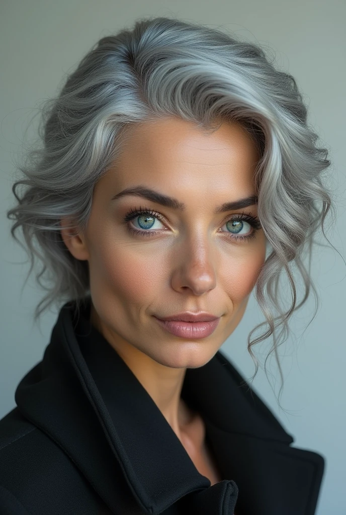 Gray Hair Blue Eyes character woman