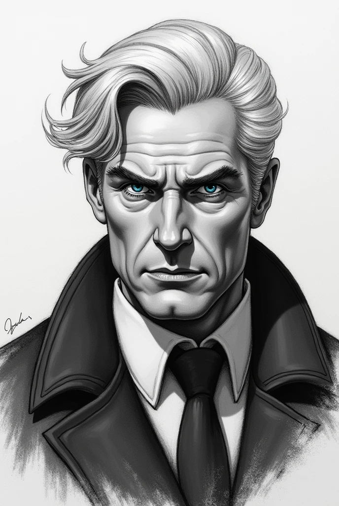 Bastian Blue eyes Platinum hair Mature man Drawing Count Young