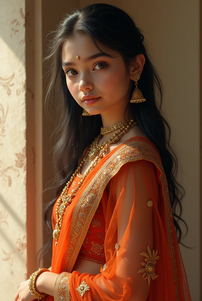 Full body indian girl upto leg