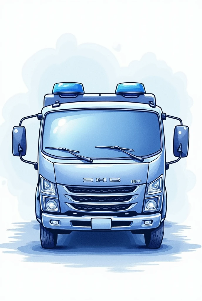truck 1513 blue drawing