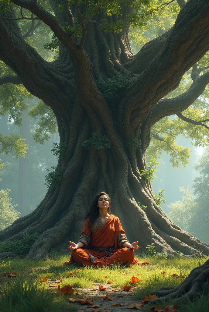 Warrior medition under the tree