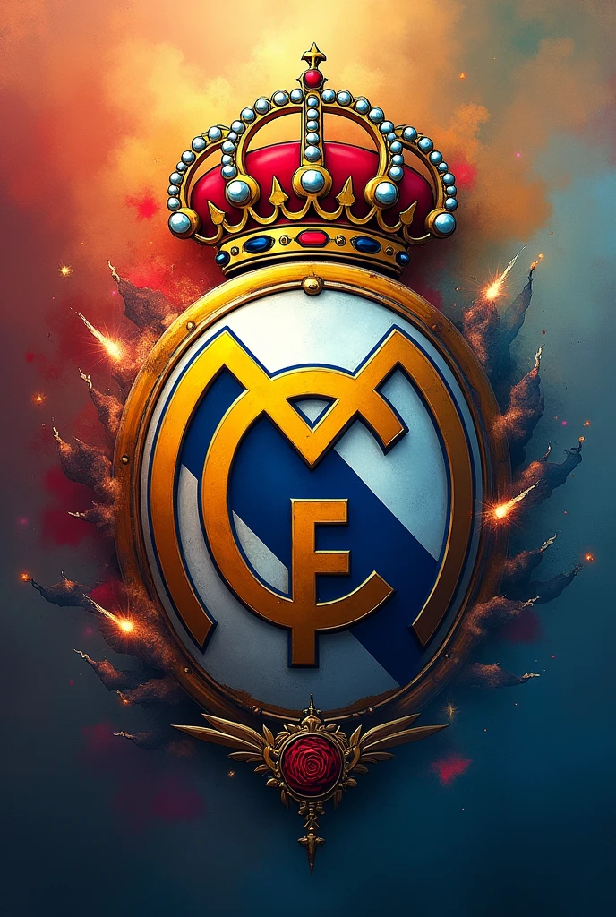Merger of Real Madrid shields, Luton Town y Leeds United
